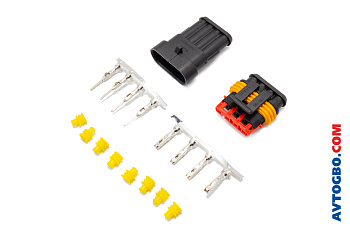 АМР разъем четырехконтактный (комплект)