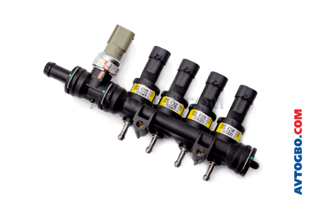 Рампа MY09 4 цил (IN03MY09) yellow с датчиком SENSATA (3)